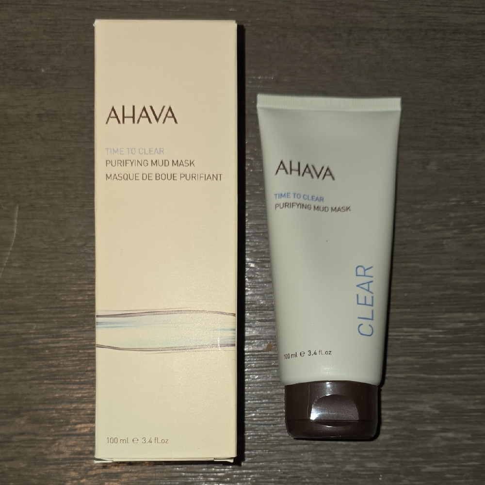 AHAVA Time to Clear Mud Mask with Cream and Brown Design